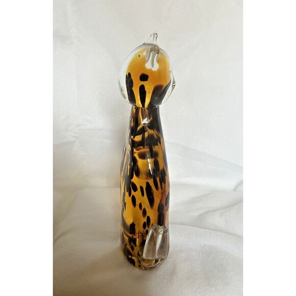 VINTAGE Fifth Ave Crystal Blown Glass Cat Figurine - Picture 4 of 5